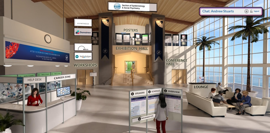 The Main Hall - focus is on the exhibitor hall