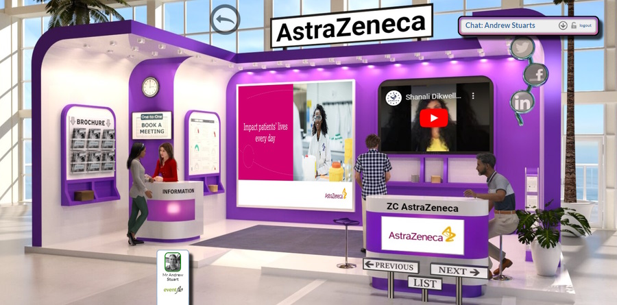 Exhibitor Stand, purple theme